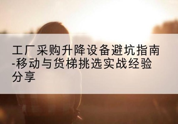 喀什移动式升降机怎么选-工厂采购升降设备避坑指南-移动与货梯挑选实战经验分享