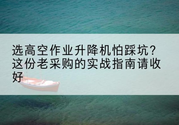 喀什高空作业升降机厂家推荐-选高空作业升降机怕踩坑？这份老采购的实战指南请收好